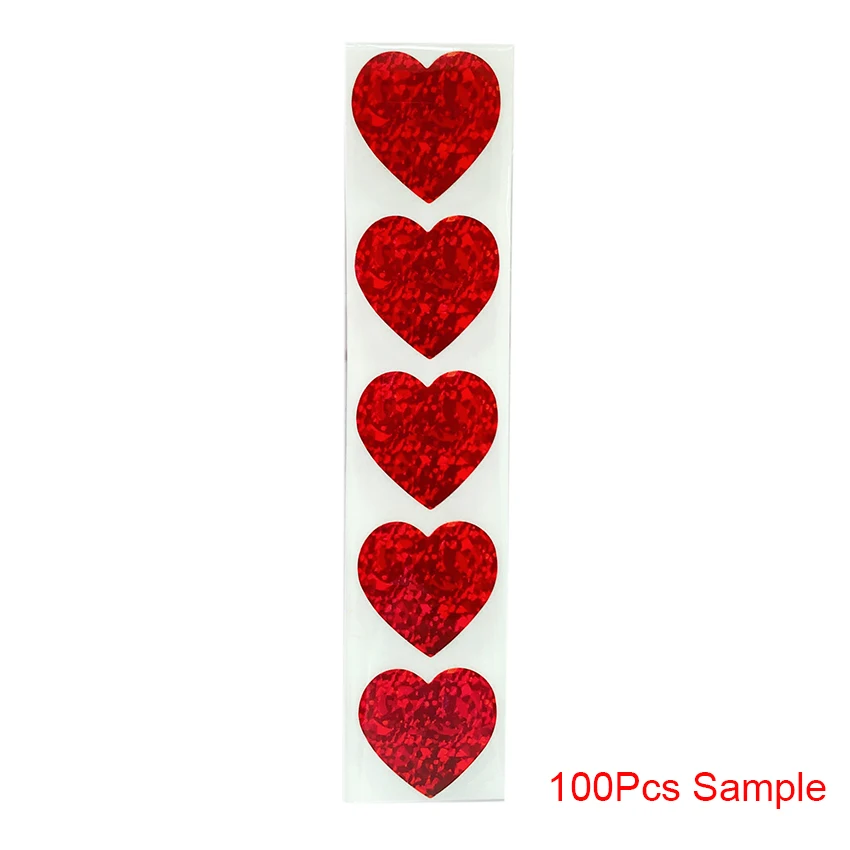 Red Love Heart Stickers Scrapbooking DIY Gift Label Sealing Sticker  Birthday Party Stationery Sticker Valentine's Day decoration