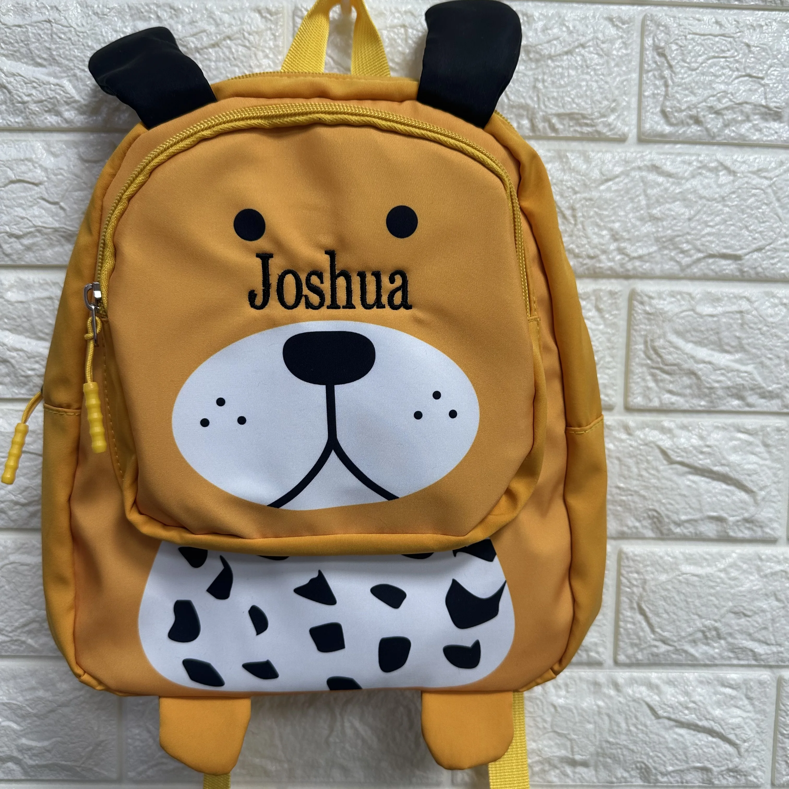 New Embroidery Name Cartoon Cute Animal Backpack Children's Kindergarten School Bag Children's Day Gift Bag