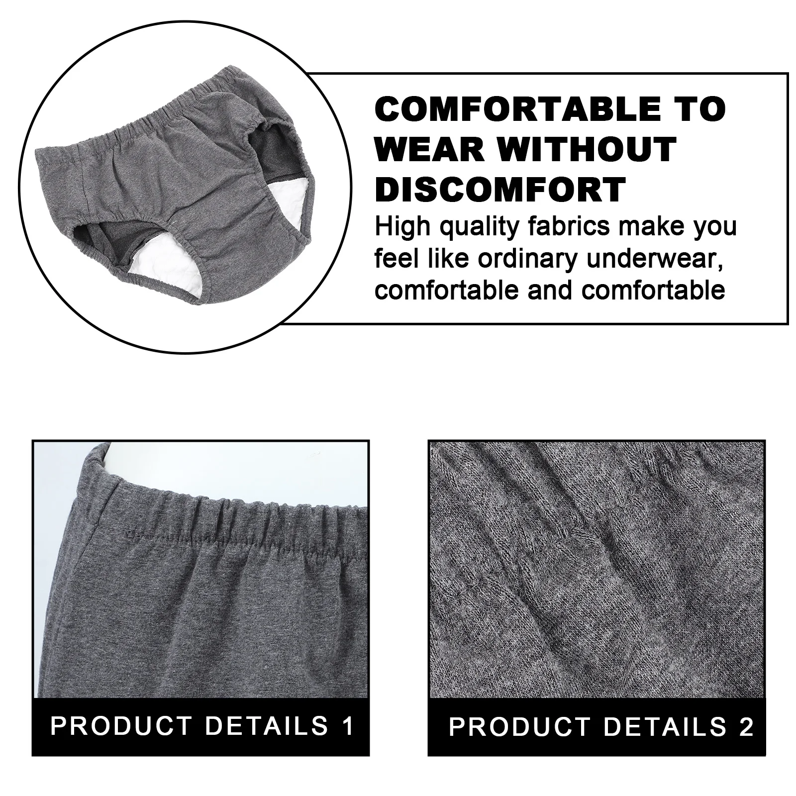 Diaper Adult Pants Incontinence Diapers Reusable Cloth Disposable Nappy Wraps Old Washable Briefs Urinary Shorts 3