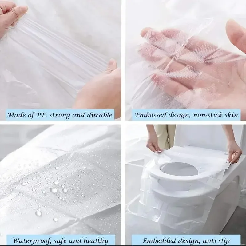 10-50Pcs universal Disposable Toilet Seat Cover Mat Portable Waterproof Safety Toilet Seat Pad For Travel Bathroom Accessiories toilet seat accessories toilet seat cover