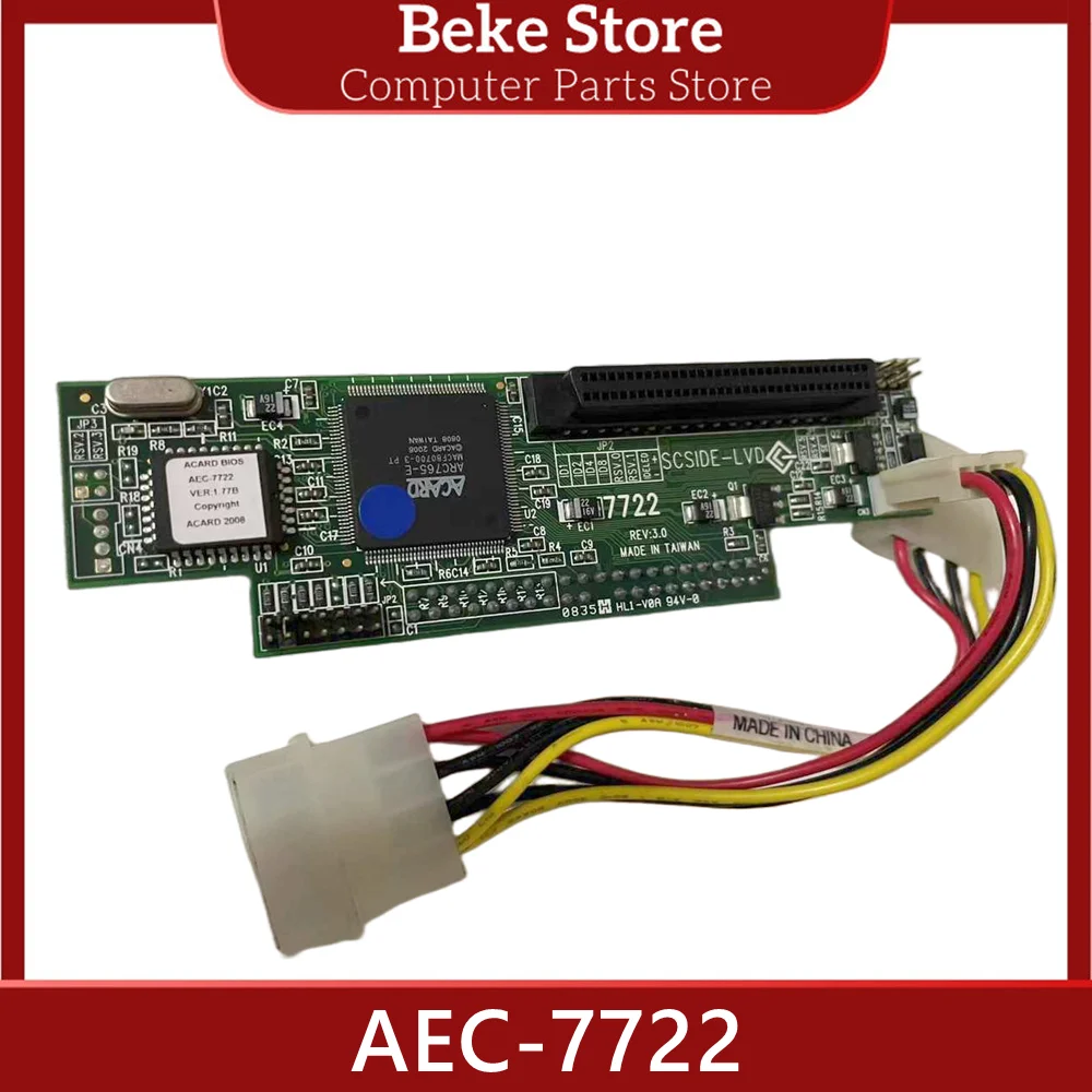 Beke AEC-7722 Original IDE to SCSI 68Pin IDE to LVD SCSI Bridge Adapter Card 68-Pin Storage Controller Adapter Card