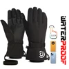 LOOGDEEL Ski Gloves Warm Winter Snowmobile Snow Snowboard Thermal Gloves Waterproof Touchscreen Function Windproof Plush Mittens 3