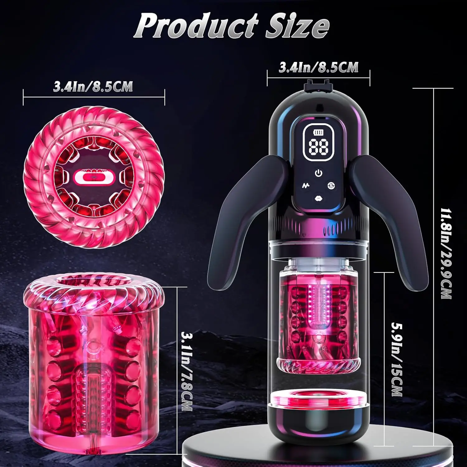 Automatic Male Masturbator  7 Thrusting Rotating Suction Modes Blowjob Sex Machine Vibrating Masturbation Stroker Dual Handles