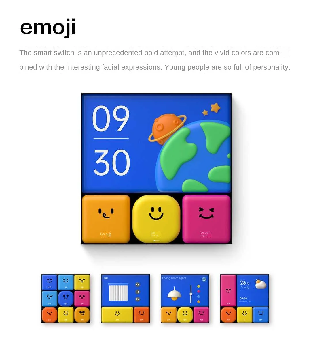 Smart Magic Switch S1E WiFi Touch Control 4" Full LED Timer Calendar Power Stati