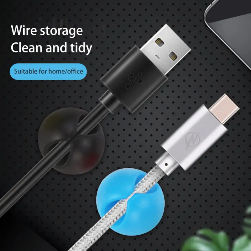 

Cord Clip Convenient Silicone Tie Fixer Durable Stylish Neat Compact Usb Cable Organizer Organization Trendy Versatile Efficient