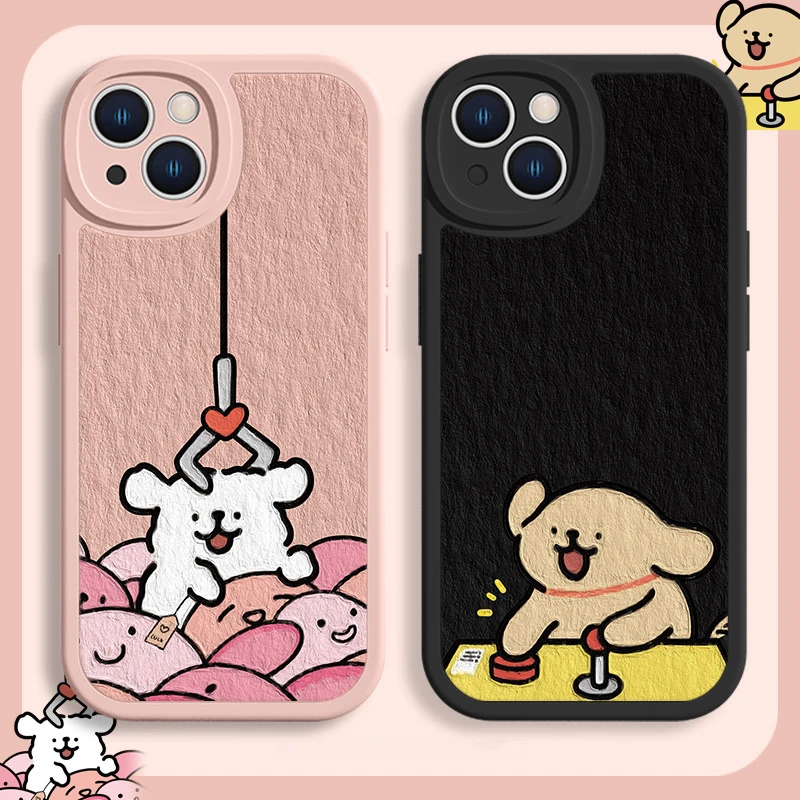 Korean Maltese Phone Case For Lovers Couples for Samsung Galaxy 24 23 22 21 Plus Ultra FE A73 A72 A71 A52 A51 A32 Mobile Case