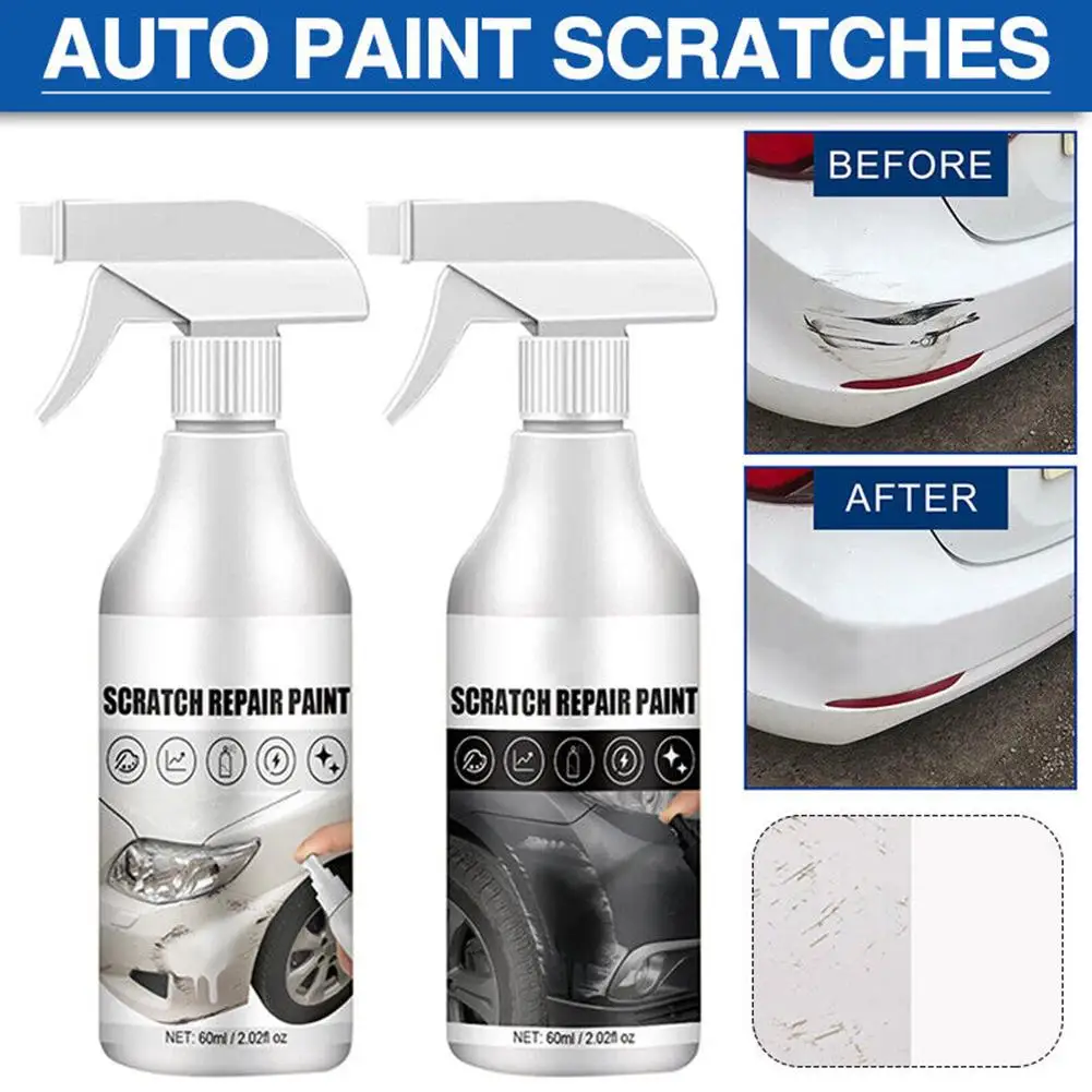 60ml Car Scratch Repair Paint Spray Automobile Scratches Clear Remover Self-painting Glazing Spray