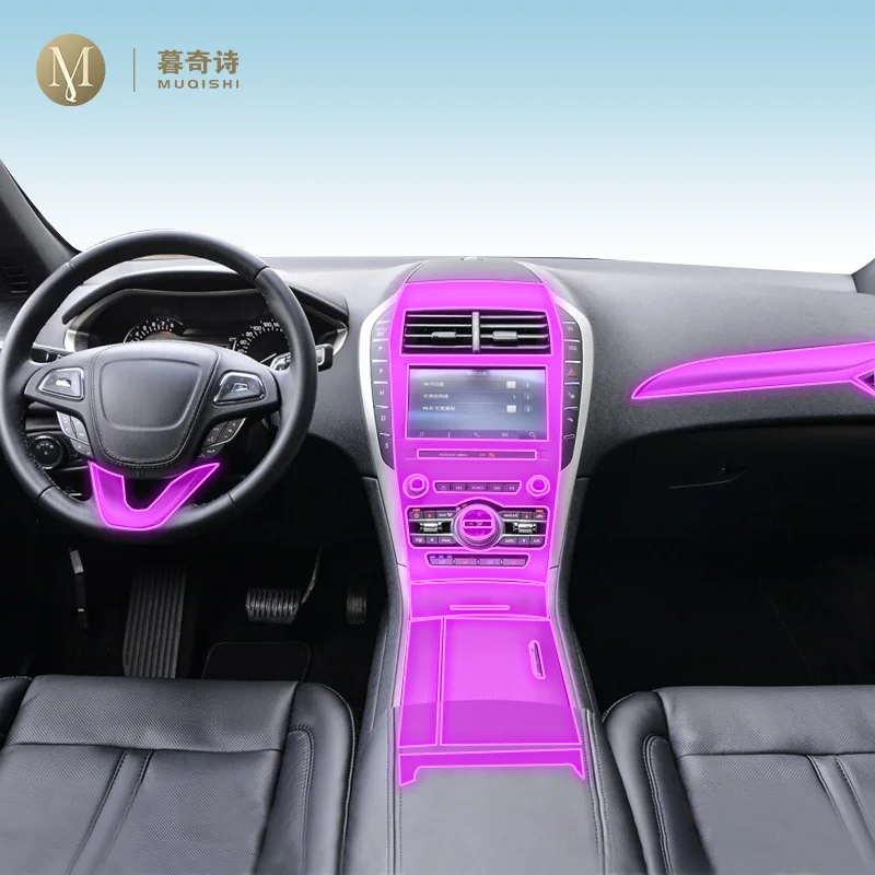 

Для интерьера автомобиля Lincoln MKZ 2015-2022, центральная консоль, прозрачная фотопленка для ремонта от царапин, аксессуары PPF
