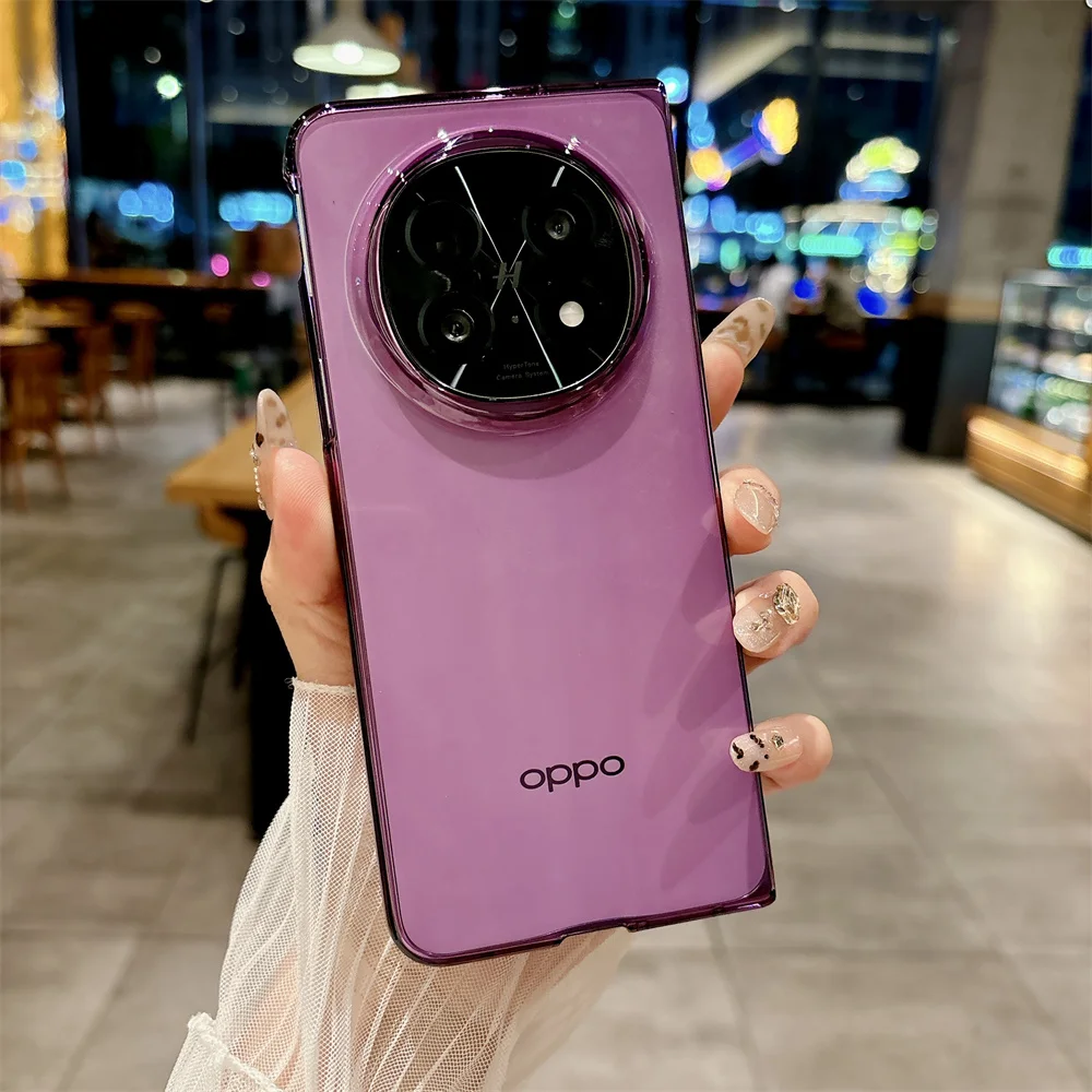 جراب هاتف ملون شفاف لـ OPPO Fالعثور على N5 PC جراب...