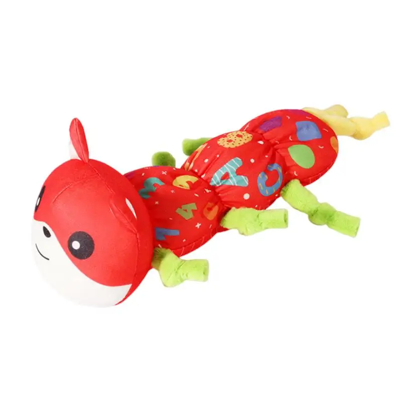 

Caterpillar Stuffed Animal Stuffed Animal With Sound Paper Plush Brightly Colored Early Learning Toy Multi-textured Rattle For 0
