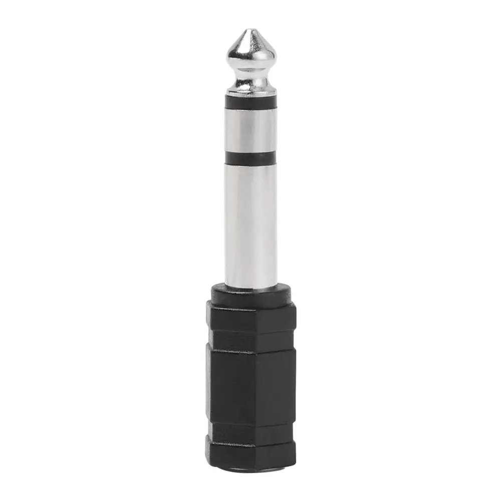 Portable 3.5mm Jack to 6.35mm Stereo Headphone Adaptor Connector Converter 6.3mm Audio Head Microphone Converter Plug