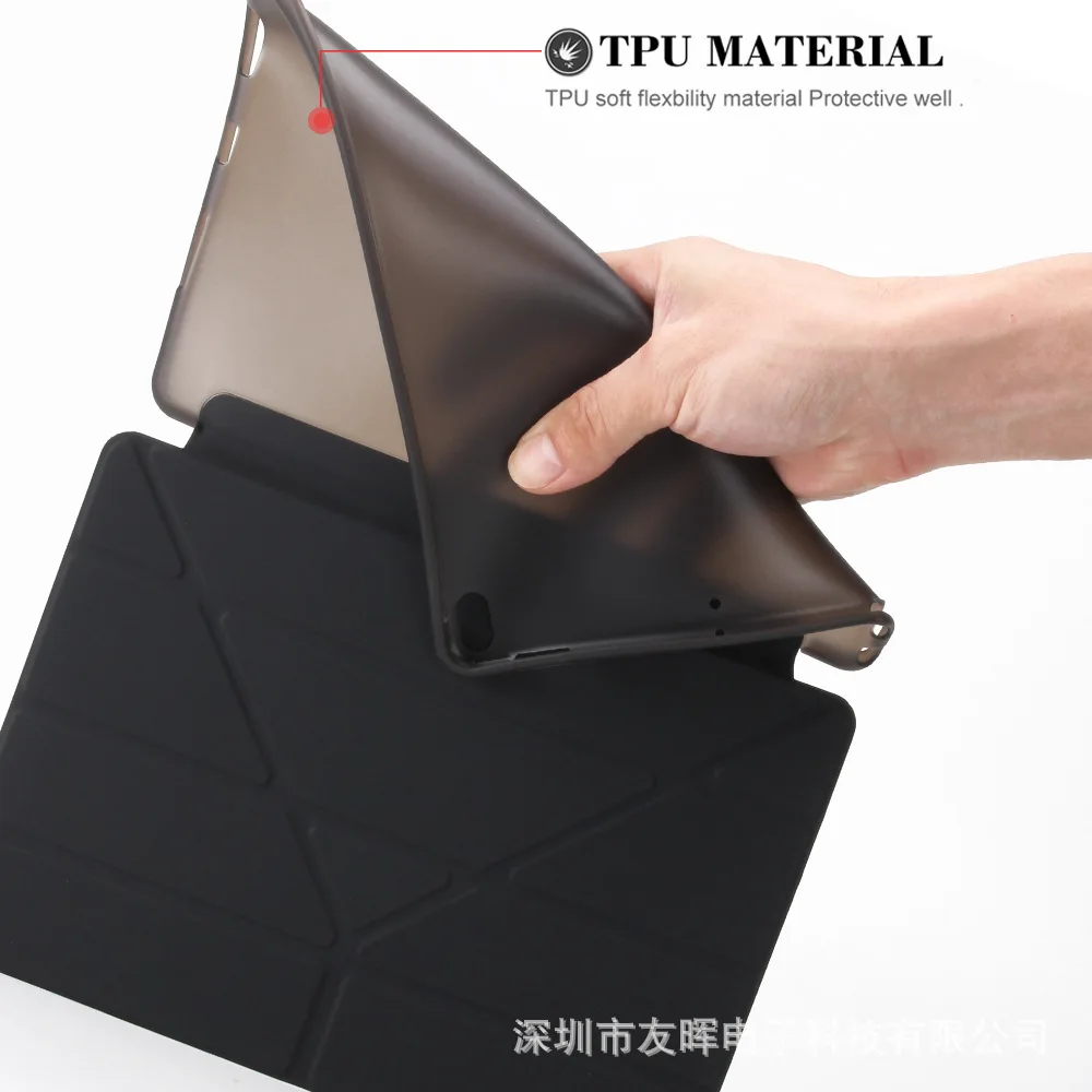para Ipad Pro 10.5 Case Couro do Plutônio Capa Inteligente para Ipad ar Cases2023 Tpu Case Macio para Ipad Pro 10.5 A1701 A1709 A2152 A2123 - Imagem 3
