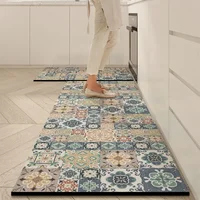 Kitchen Floor Mat Absorbent Carpet Non-slip Soft Diatom Mud Rug Water-absorbent Quick-drying Pvc Home Decoration Vintage Mats 1
