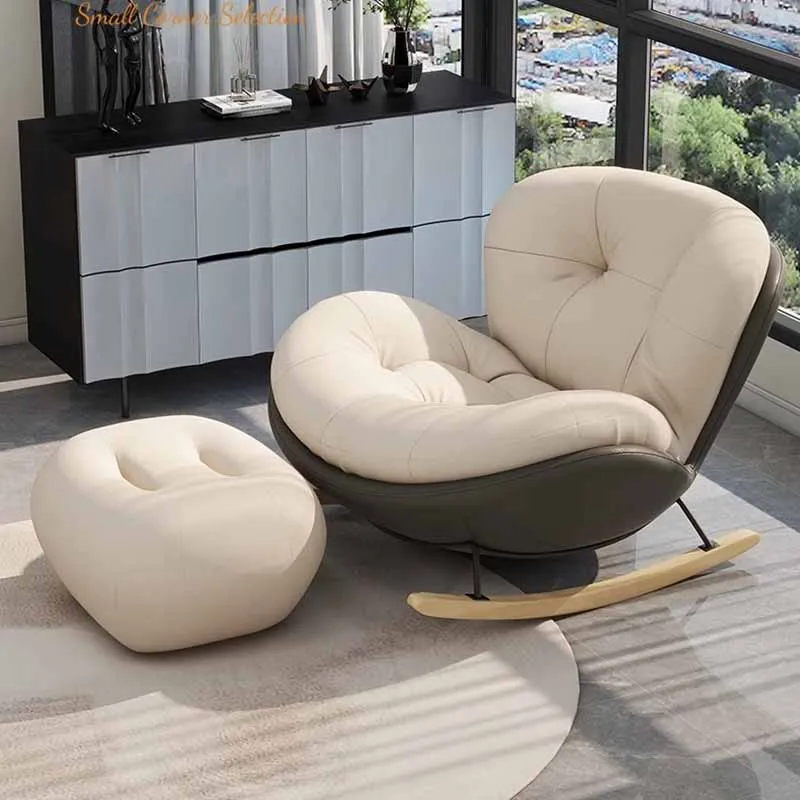 

Lumbar Support Design Chairs Living Room Modern Luxury Rocking Chair Nordic Meditation Muebles De La Sala Home Decoraction