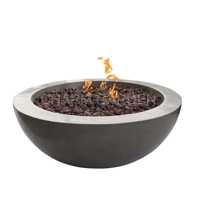 Garden Fireplace Outdoor GFC/GFRC Smokeless Round Gas Fire Pit Table and Firepit