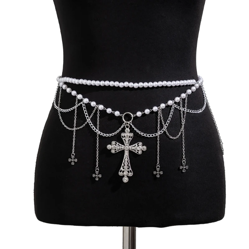 

Elegant Pearl Body Chain Fashion Tassels Waist Chain Decorative Skirt Chains Dress Accessories Women Waist Jewelry