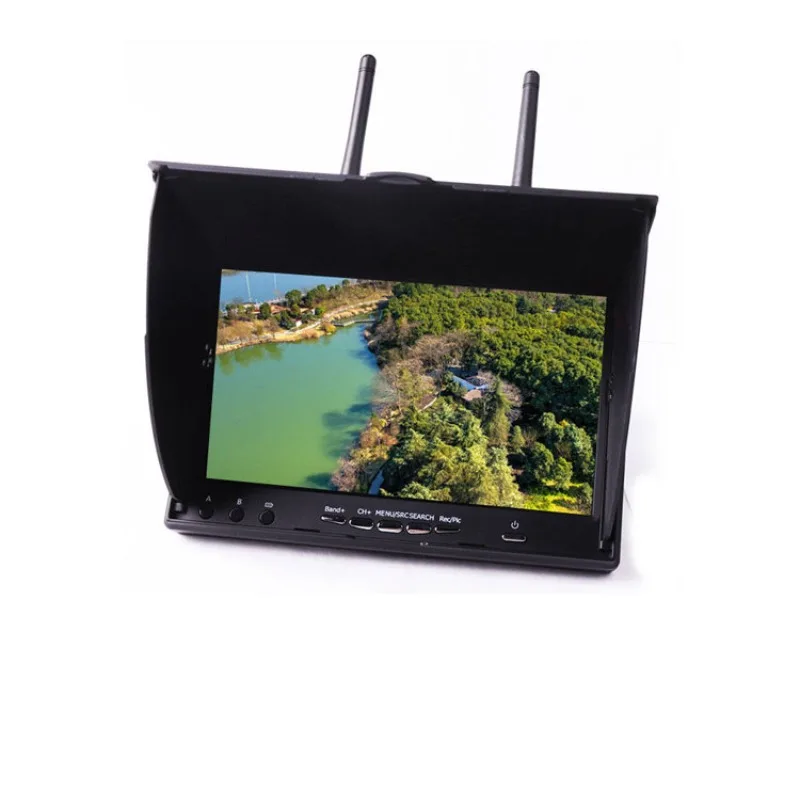 Détail du récepteur double diversité intégré sur le moniteur FPV 7 pouces