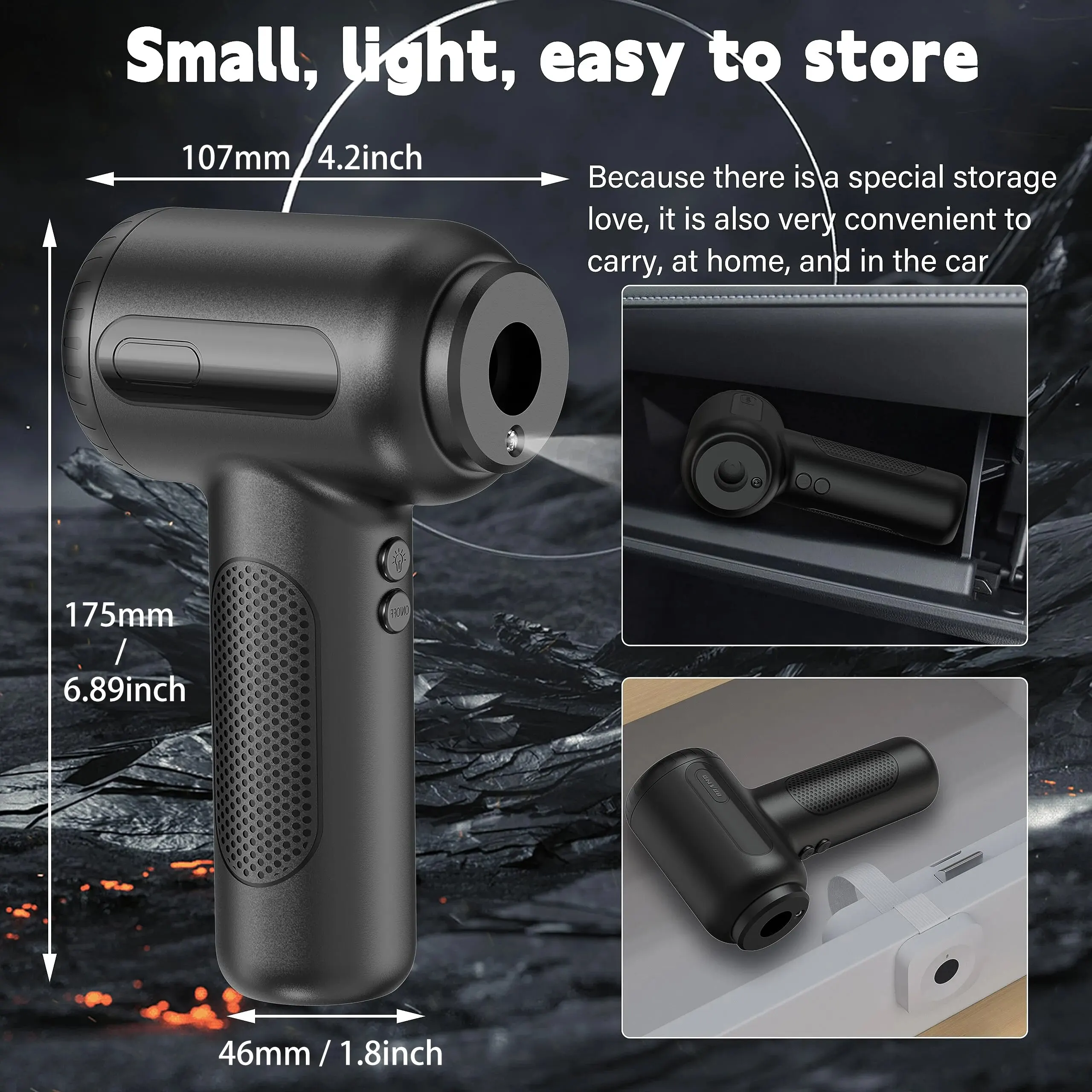 2 In 1 Compressed Air Duster Cordless Rechargeable Blow and Suck Vacuum Cleaner For Computer Keyboard Sofa