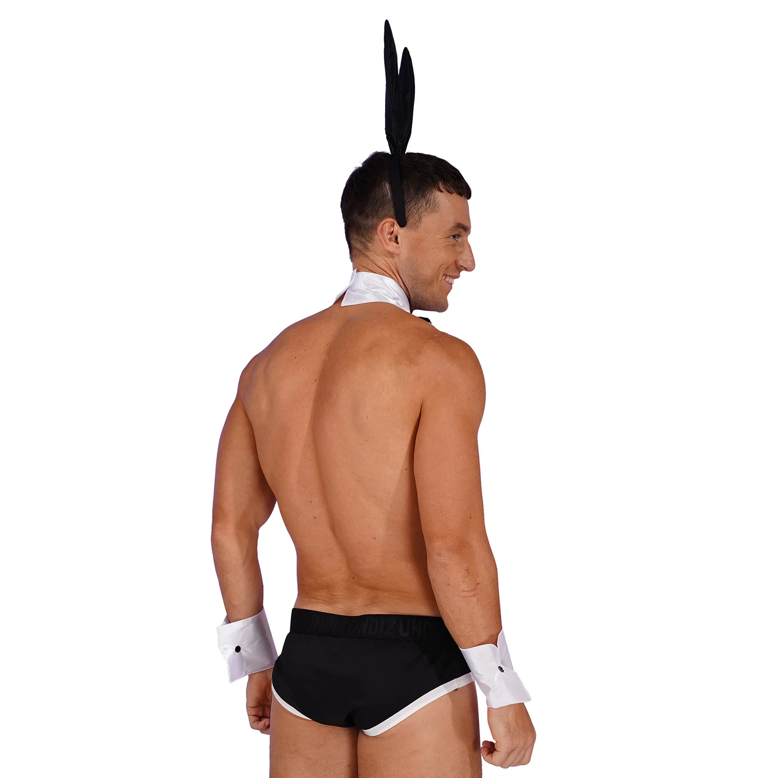 Men's Sexy Bartender Costume Waiter Outfit Erotic Role Play Clubwear Lingerie Set