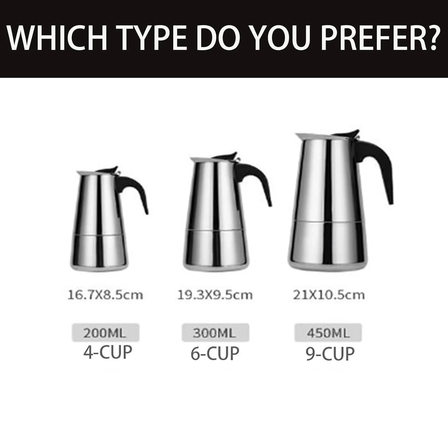 4/6/9 Tassen Moka Pot Caffe Maschine Espresso tassen Kaffee maschinen Latte Perkolator Herd Top Moka Kaffee maschine – Detail 8