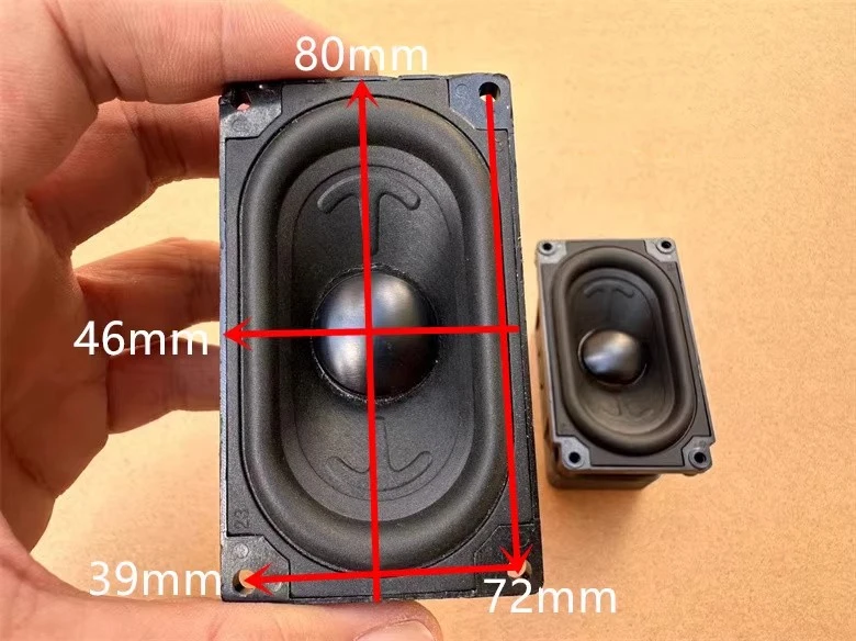 1PC GHXAMP 80 * 46mm Runway Shaped Full frequency Horn Large Magnetic Steel Fever Grade Rectangular Speaker Metal Cap