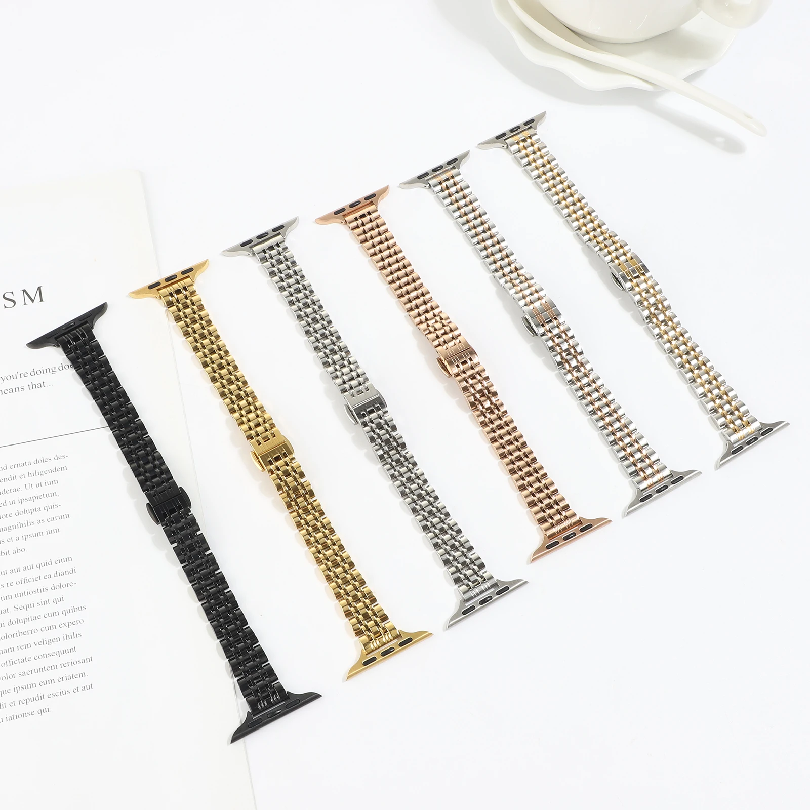 Metal Strap for Apple Watch Ultra2 49mm 9 8 7 45mm 41mm Slim Stainless Steel Bracelet Band for 6 5 4 SE 44mm 40mm 42mm 38mm Belt