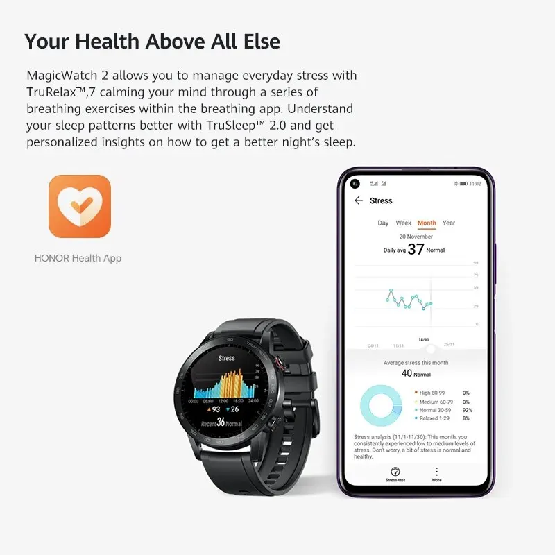 Honor Magic Watch 2    ȭ,  , NFC, ɹڼ,  ,  ͸, 46mm