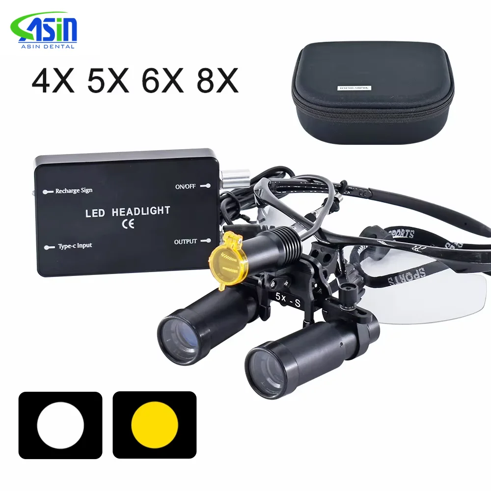4X 5X 6X 8X 6x Dental Lupen Binnozuläre Lupe Medizinische Lupe Chirurgische Lupe Zahnarzt Werkzeuge Chirurgie Zahnmedizin