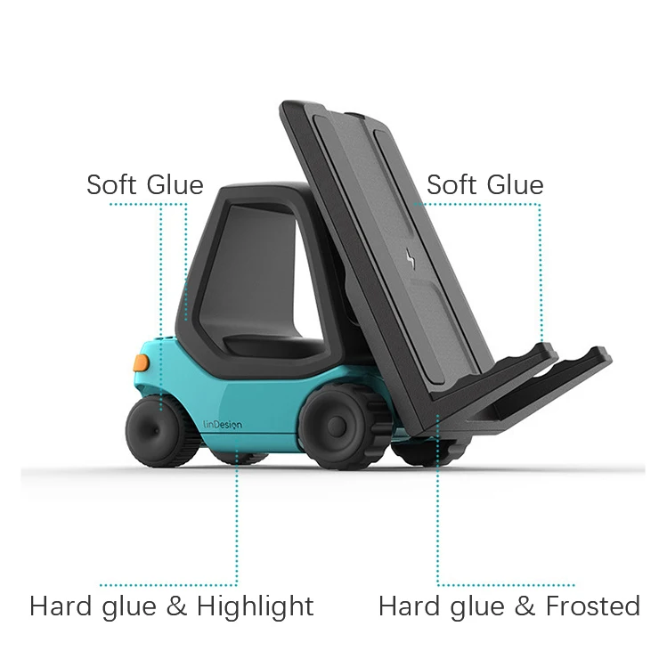 Forklift Style Universal Phone Holder With Fast Wireless Chargers Mobile Phone Bracket For Iphone 13 12 11 Pro Xs Max Plus