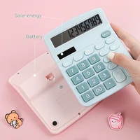 Calculatrice électronique à 12 chiffres, calculatrice solaire, double alimentation, pour la maison, le bureau, l'école, outils de comptabilité financière 2