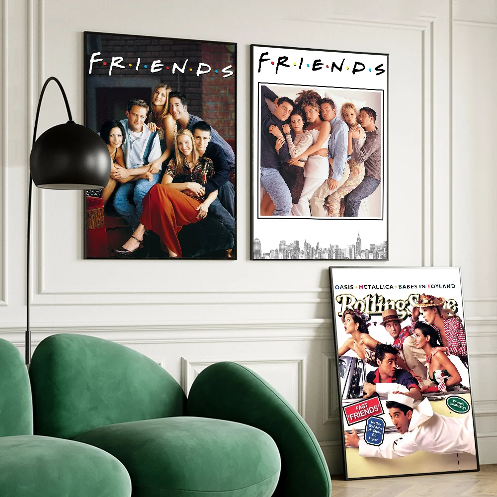 Классический постер для ТВ-шоу «Друзья», белая бумага, настенная живопись