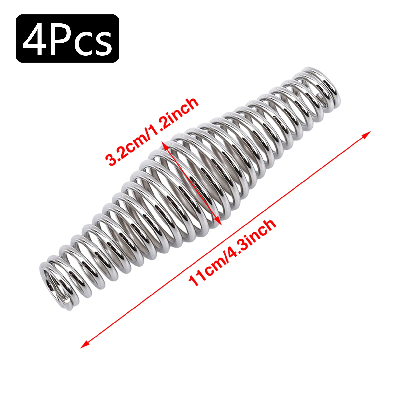 Spring Steel Handle 4/8Pcs 11cm*3.2cm Fireplace Door Handle Barbecue Grill Basket Spring Replacement Accessories