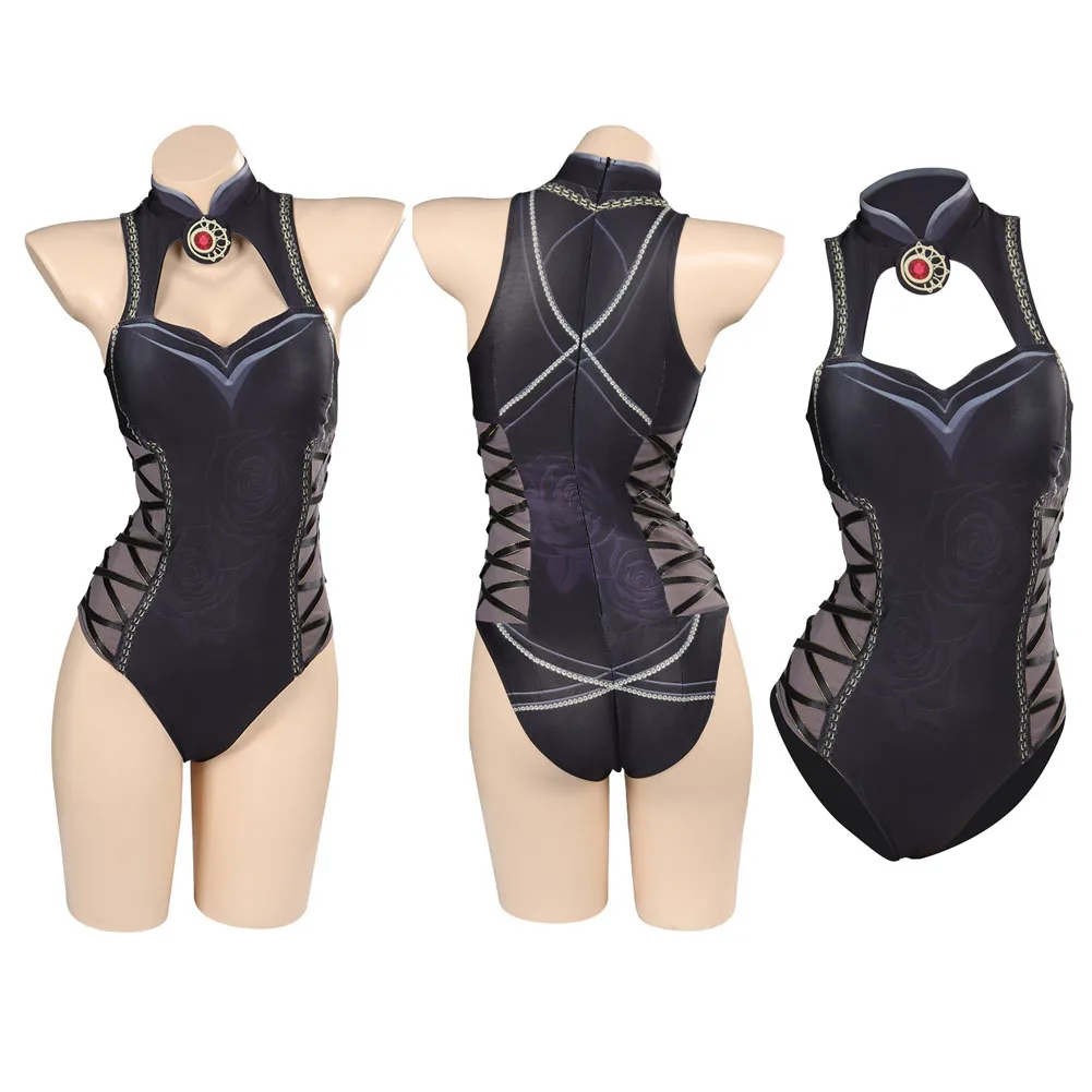 Baionetta Cosplay Costumi Da Bagno Donna Costume Femminile Ragazze Estate Costumi Da Bagno Tuta Gioco Halloween Carnival Roleplay Costume Da Bagno