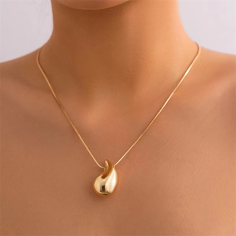Dome Drop Necklace for Women Jewelry Gift