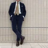 Velveteen Men Suit Two Pieces(Jacket+Pants) Lapel Outfits Chic Casual Party Prom Wedding Set 4