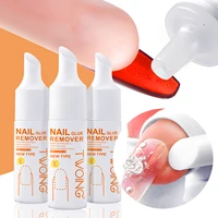 3 bottles Nail Glue Remover for Fake Nails Easily Removes Acrylic Nails, Press-On Nails & Rhinestones - Convenient Prying Cap 1