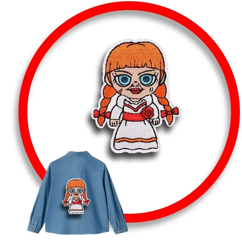 

1pcs Patch Stickers Iron On Patches for Clothing Sewing Halloween Ghosts Embroidery Fusible Applique Badge Bag Decoration Stripe