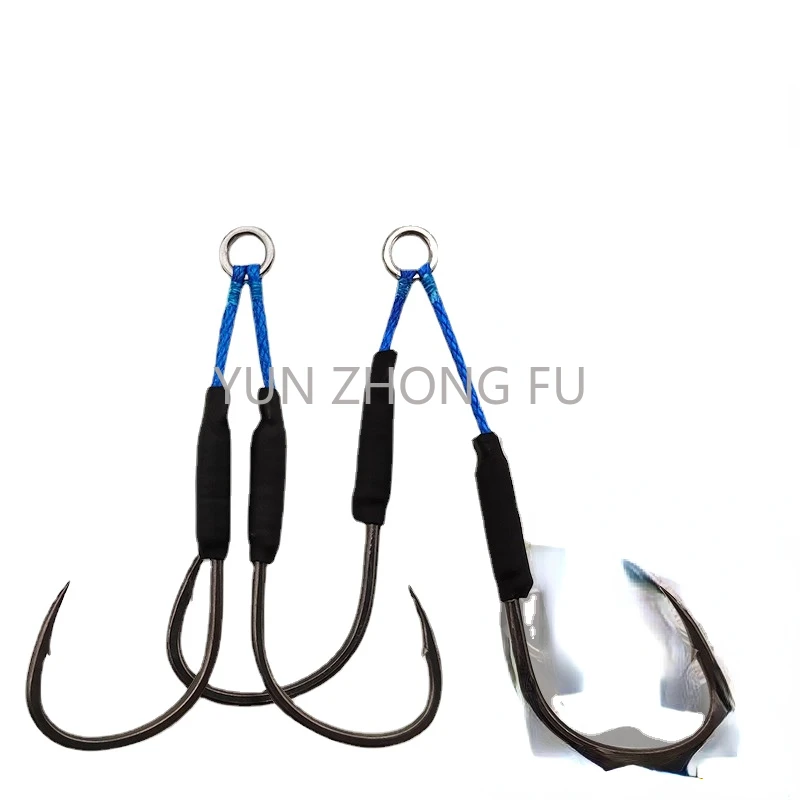 

Стальные зубья испанская скумбрия, стальная проволока, крючок для джиггинга, Морская рыбалка, двойной крючок, против укусов, медленно встряхивающийся крючок для джиггинга