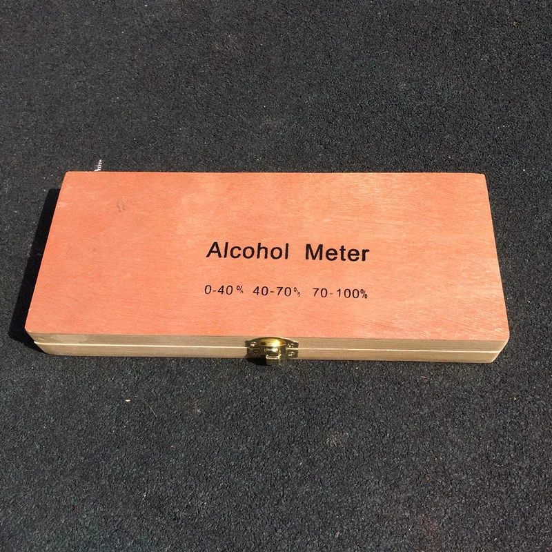 Hydrometer Alcoholmeter Set 0 to 100% Alcohol Meter Tester + Thermometer Wine Meter Vintage Alcohol Concentration Tool Alcohol Tester Alcohol Hydrometer