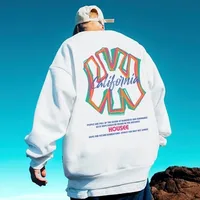 Style américain Style Baseball marque à la mode imprimé Cool Guy tenue hommes sweats haute rue pull décontracté 1