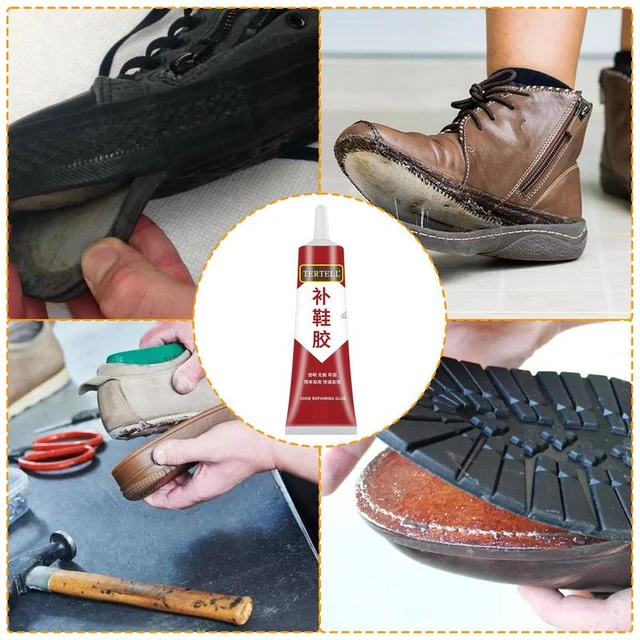 Shoe Glue Sole Repair, Slow-Drying Transparent Shoe Repair Glue Kit,  Waterproof, Non-Hardening Adhesive