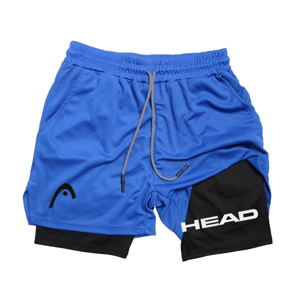running shorts Anime Berserk Running Shorts Men Fitness Gym Training 2 in 1 Sports Shorts Quick Dry Workout Jogging Double Deck Summer