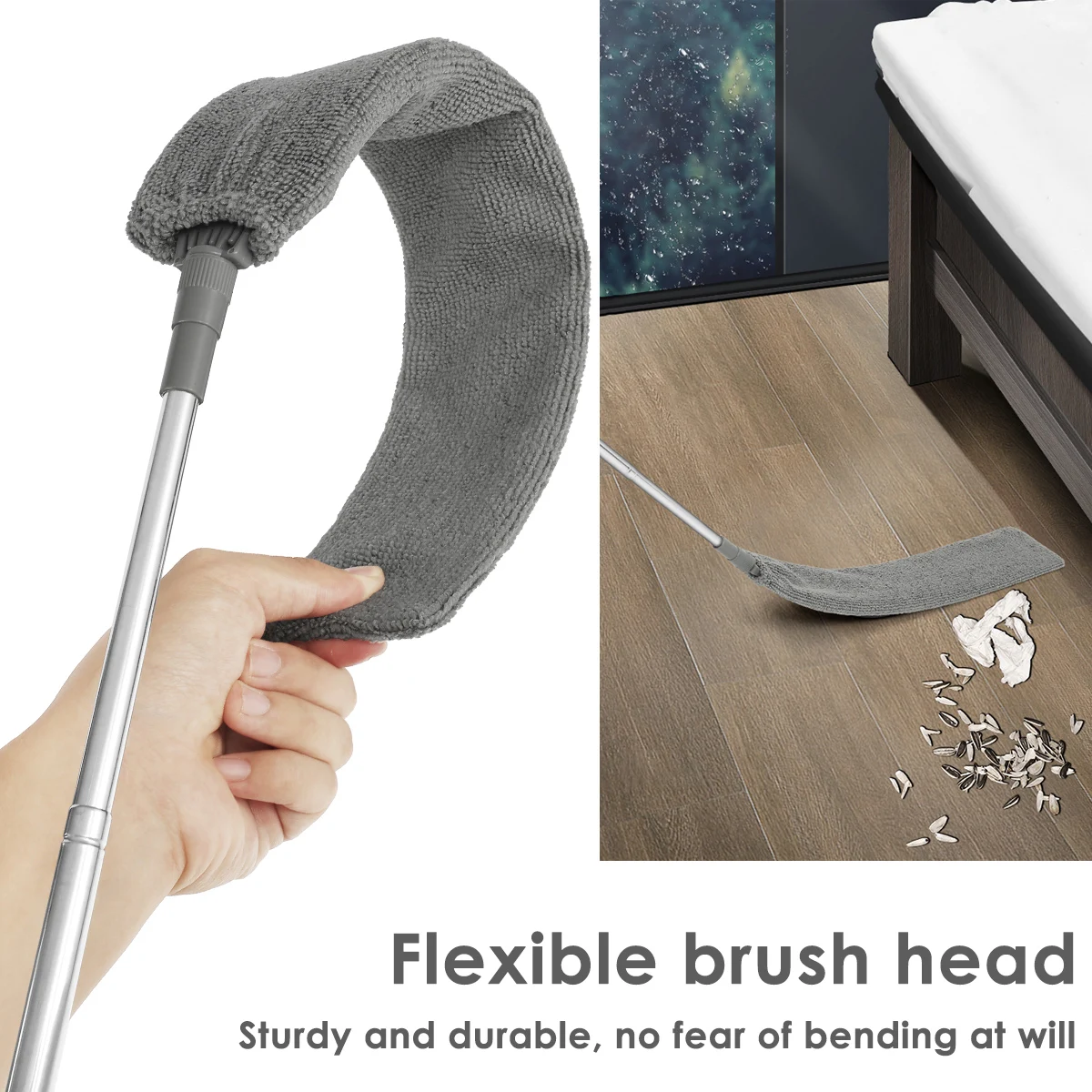 Retractable Microfiber Gap Duster Brush with Extendable Pole for Household Cleaning for retractable duster,microfiber duster brush,telescopic duster brush,microfiber dust brush,telescopic dust brush,telescopic dust remover