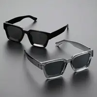 2PCS Plastic Fashion Rectangular Frame Women Sunglasses For Daily Life Men Eyewear Rave Party Daily Life  Accessories. 2