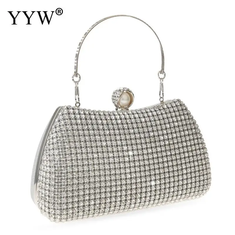 Luxury Lady Golden Rhinestone Bags 2023 Fashion Female Elegant Dinner Purses And Handbags Wedding Party Purse Day Clutches
