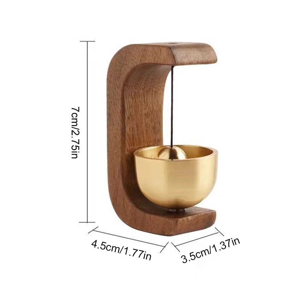Magnetic Wood Doorbell Chime Hanging Wooden Wind Chimes Vintage Wireless Doorbell Entrance Door Bell Pendant Home Decoration