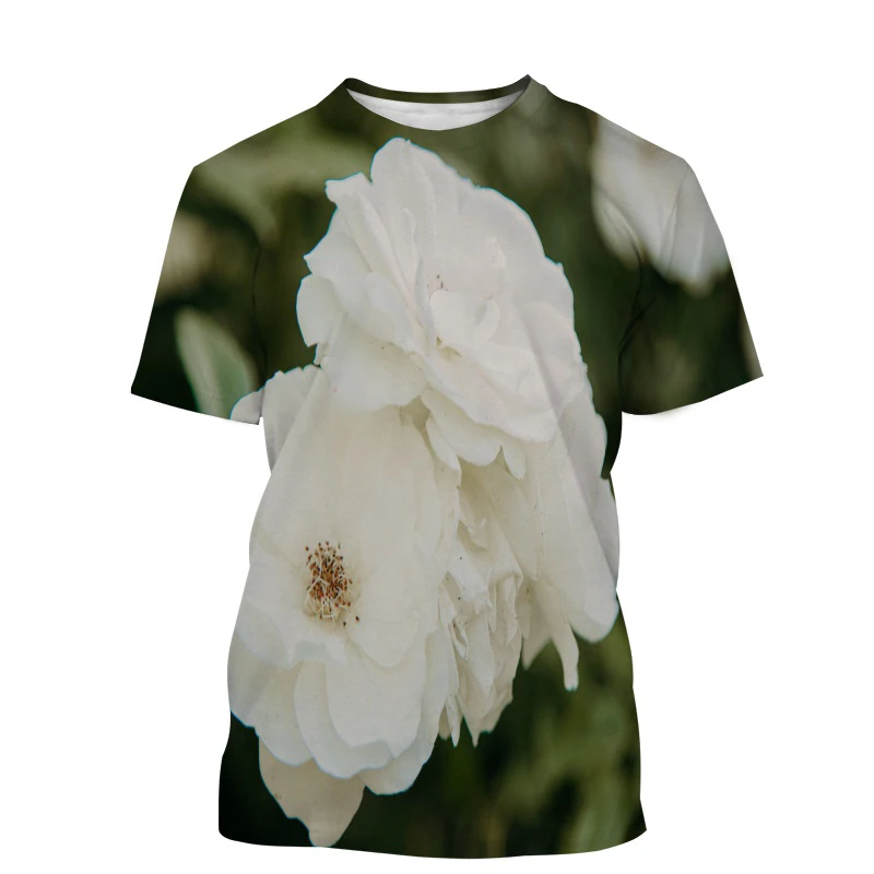

Summer Creative Flowers 3d Printing Short-sleeved Fashion Women's Casual Clothing Fresh Style T-shirt