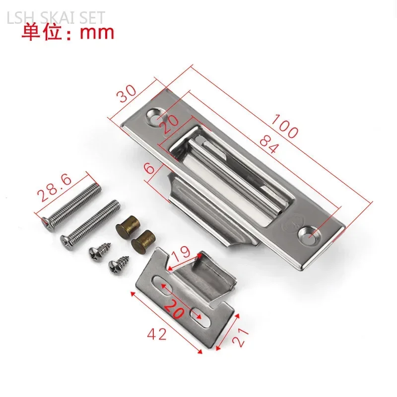 Aluminum Window Single Side Latches Balcony Bathroom Glass Sliding Door Hook Locks Model 90 Stainless Steel Window Hardware