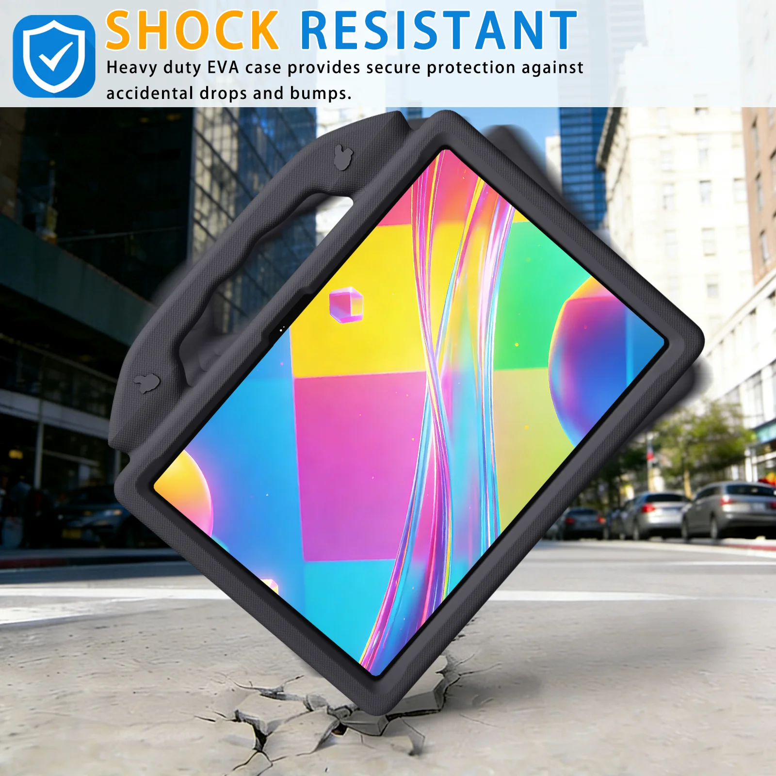 Children's Shockproof EVA Tablet Case with Handle and Stand - Lightweight and Durable