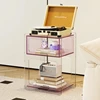 Suspended Acrylic Coffee Table, Small and Simple Bedside Table, High-end Bedroom Creative Side Shelf, Corner Shelf, New, 2024 1